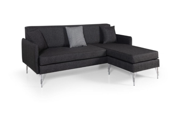 Schwarzes Designer Sofa Luxuriöses Polster L-Form Sofa Robuste Eckcouch