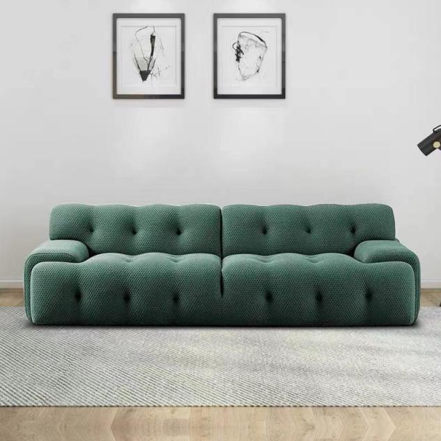Exklusives luxuriöse 3-Sitzer-Sofa Stoffsitz moderne Textilmöbel Grün Farbe