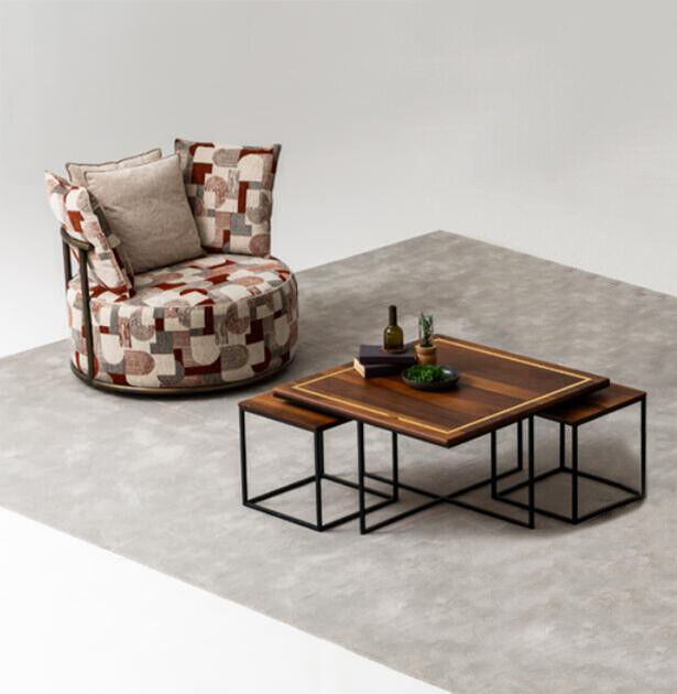 Design Stoff Mehrfarbig Couch Sessel 1 Sitzer Polster Sofas Lounge Club Neu