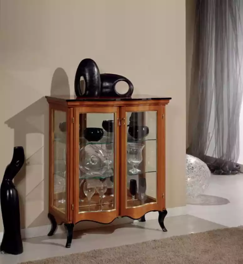 Vitrine Schrank Klassische Möbel Wohnzimmer Schränke Anrichte Italy