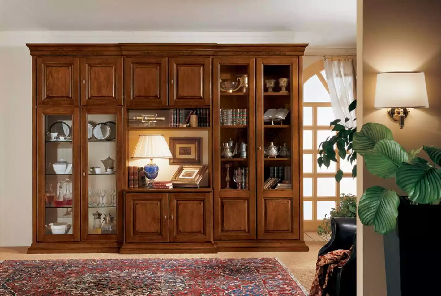 Wohnwand Italienische Holz Möbel Designer Wandschränke Wohnzimmer Neu