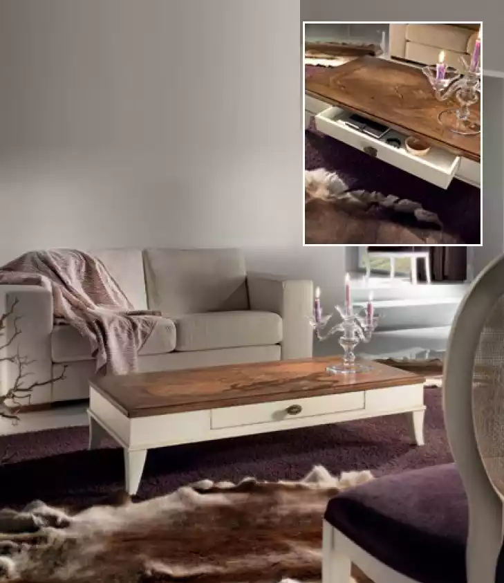 Klassischer Couchtisch Beistelltisch Holz Wohnzimmer Tisch Möbel Holz