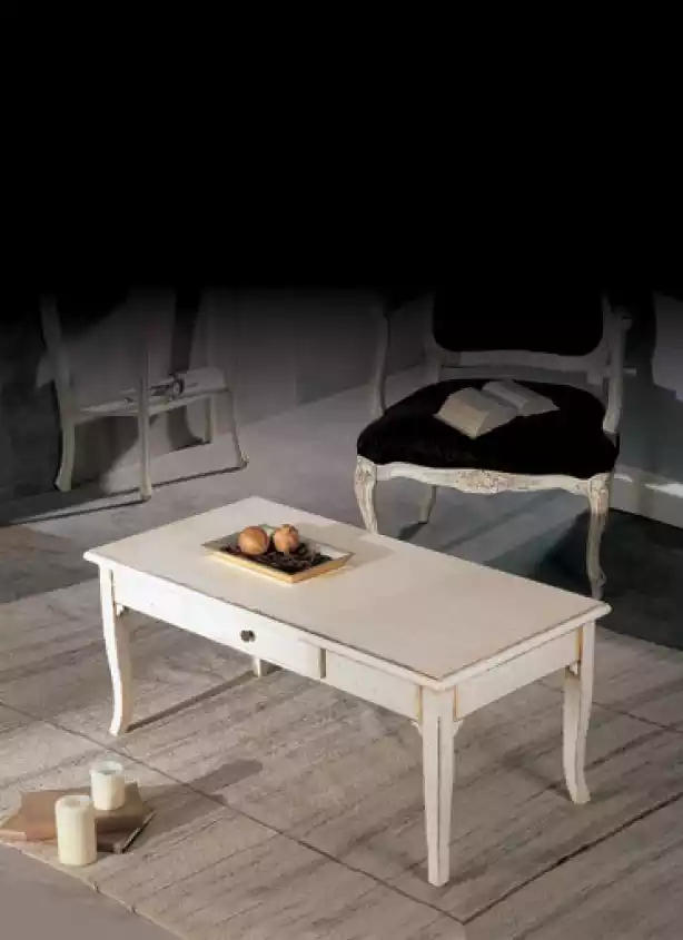 Luxus Couchtisch Tisch Klassisch Holz Weiß Beistell Möbel Wohnzimmer
