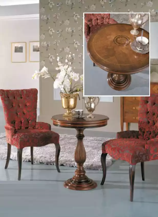 Klassischer Couchtisch Beistelltisch Wohnzimmer Tisch Holz Design