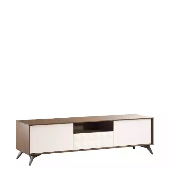 TV Schrank Moderner weißer Luxus Fernseher Ständer Kommode Wohnwand rtv