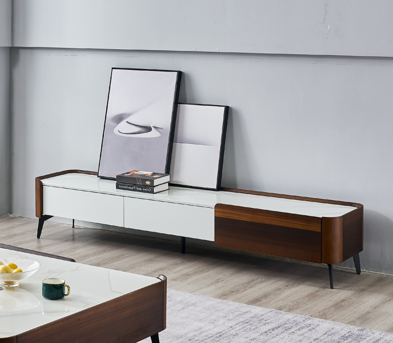 TV Ständer RTV Lowboard Weiß Tisch Holz Modern Wohnzimmer Sideboard1