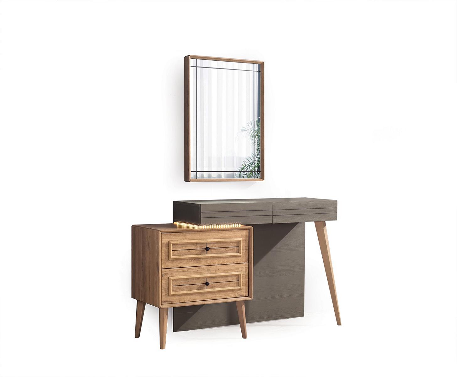Schminktisch mit Spiegel Luxus Schlafzimmer Design Modern Möbel Komplett