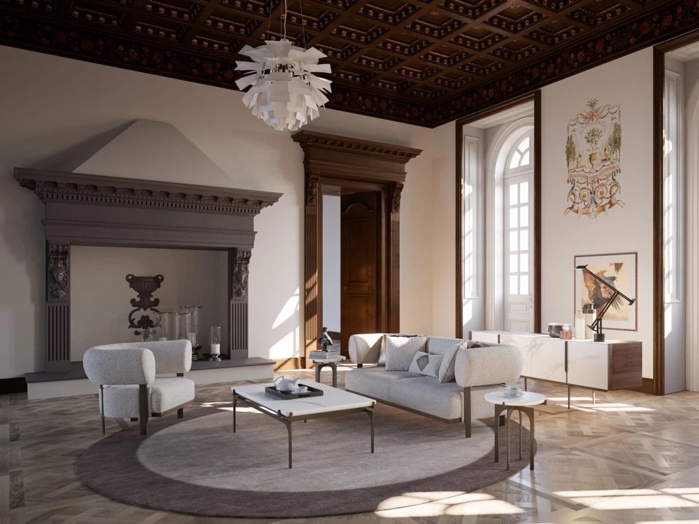 Design Modern Luxus Wohnzimmer Set Sofa Zweisitzer mit 2x Sessel Einrichtung