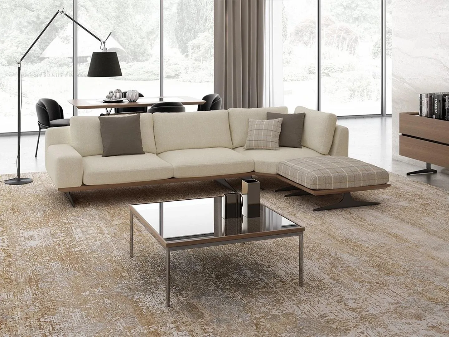 Luxus Ecksofa L Form Design Polstermöbel Garnitur Wohnzimmer Couchtisch