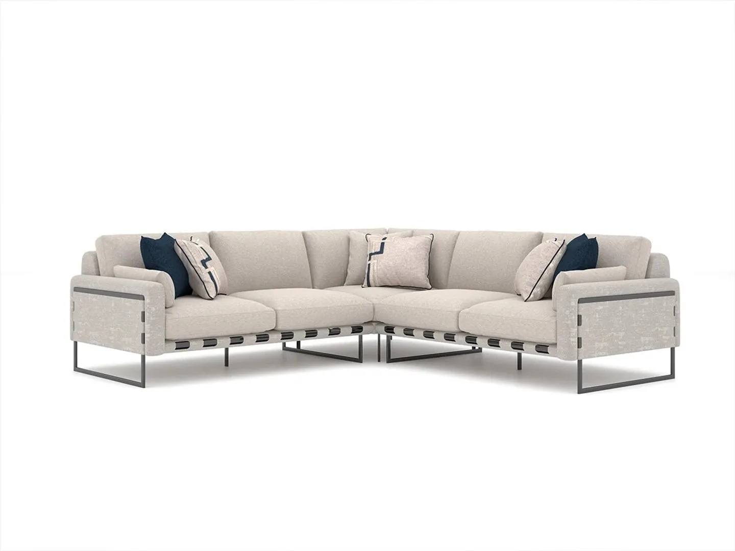 Ecksofa L-Form Sofa Couch Design Wohnzimmer Polster Textil Garnitur