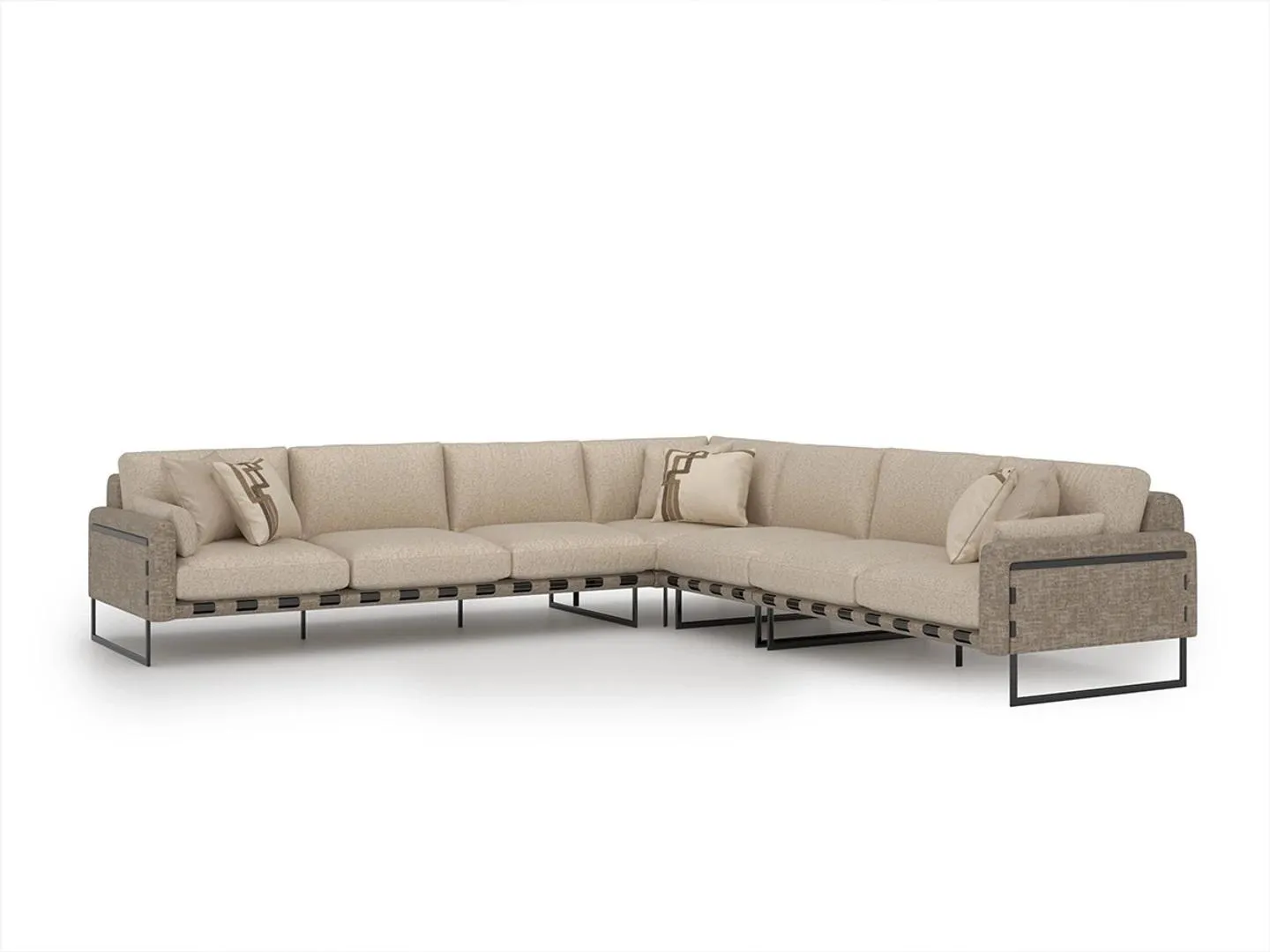 Wohnzimmer Ecksofa L-Form Garnitur Luxus Polster Sitz Polstermöbel