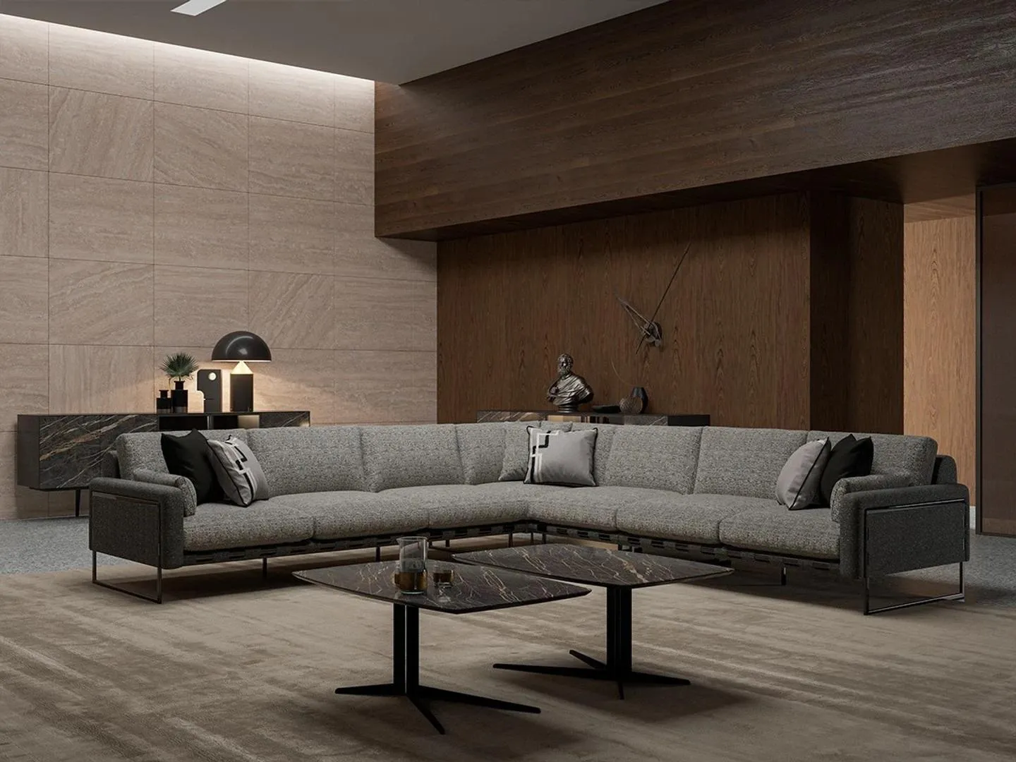 Ecksofa Eckgarnitur Textilsofa L Form Grau Couch Design Couchtisch
