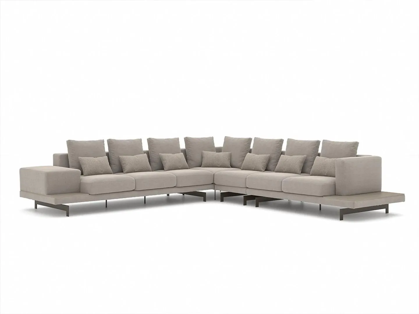 Grau Designer Sofa Couch Polster Ecksofa Polstermöbel Wohnzimmer