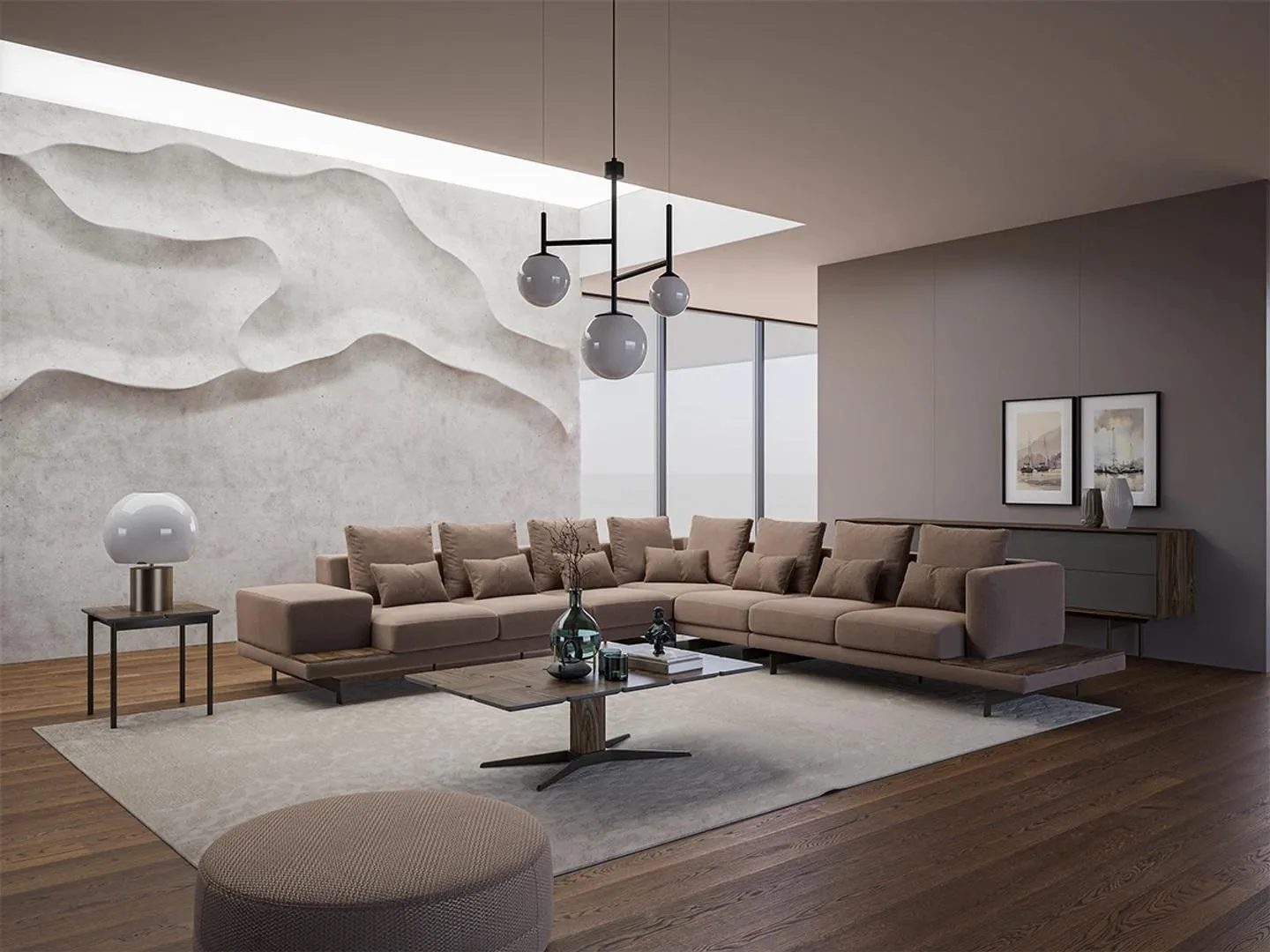Designer Wohnzimmer Set 3tlg Polstermöbel Ecksofa L-Form Couchtisch