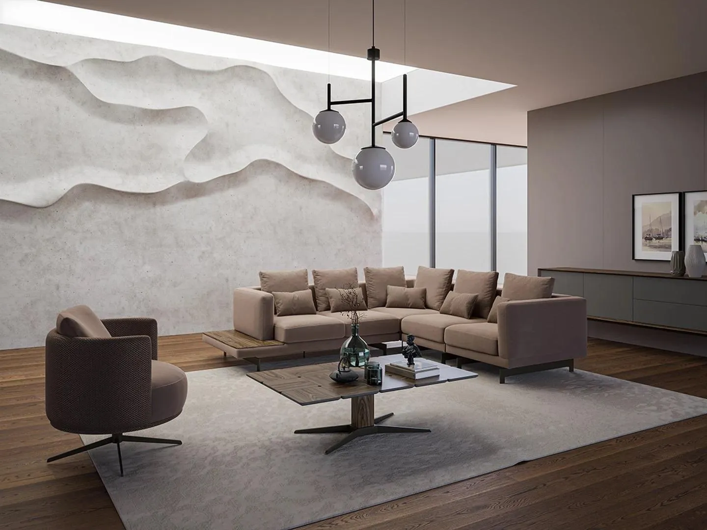Designer Garnitur Wohnzimmer Set Sofa Couch L-Form mit Couchtisch