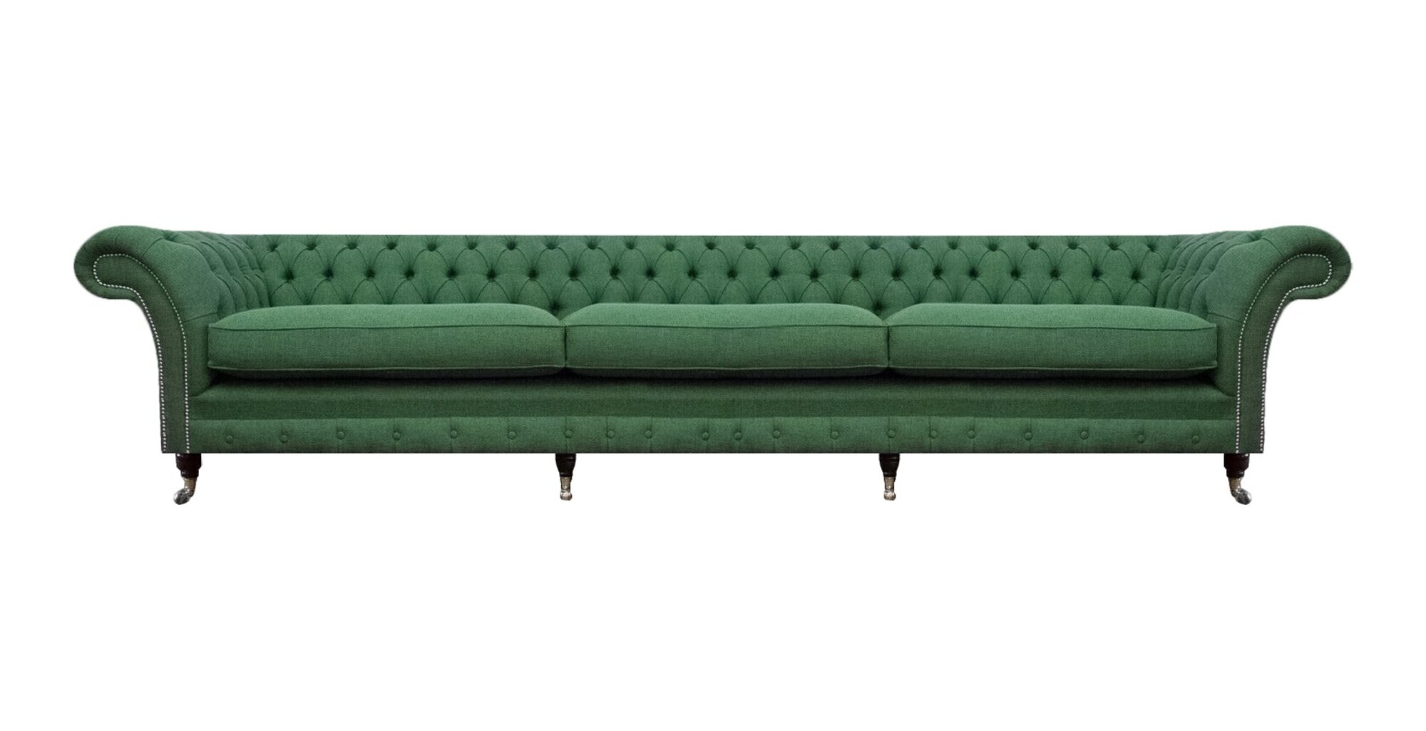 Chesterfield Dunkelgrüne Couch Moderner Polster 3-Sitzer Luxus Möbel