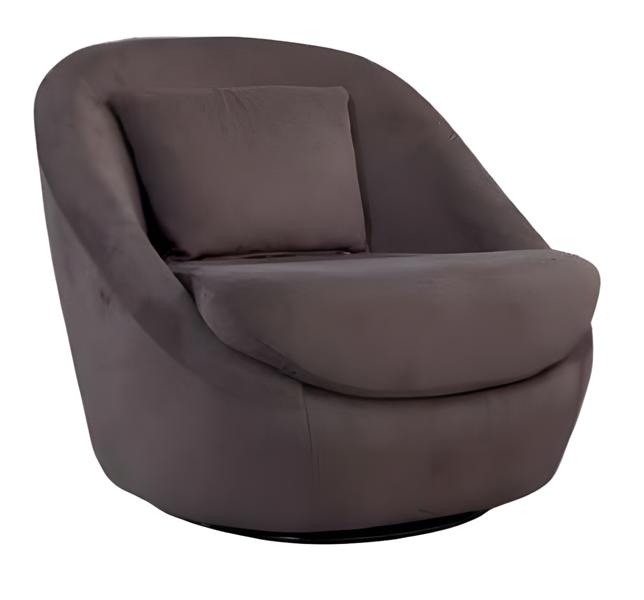 Modern Lounge Sessel Drehbar Polster Design Braun Relaxsessel Wohnzimmer Komfort