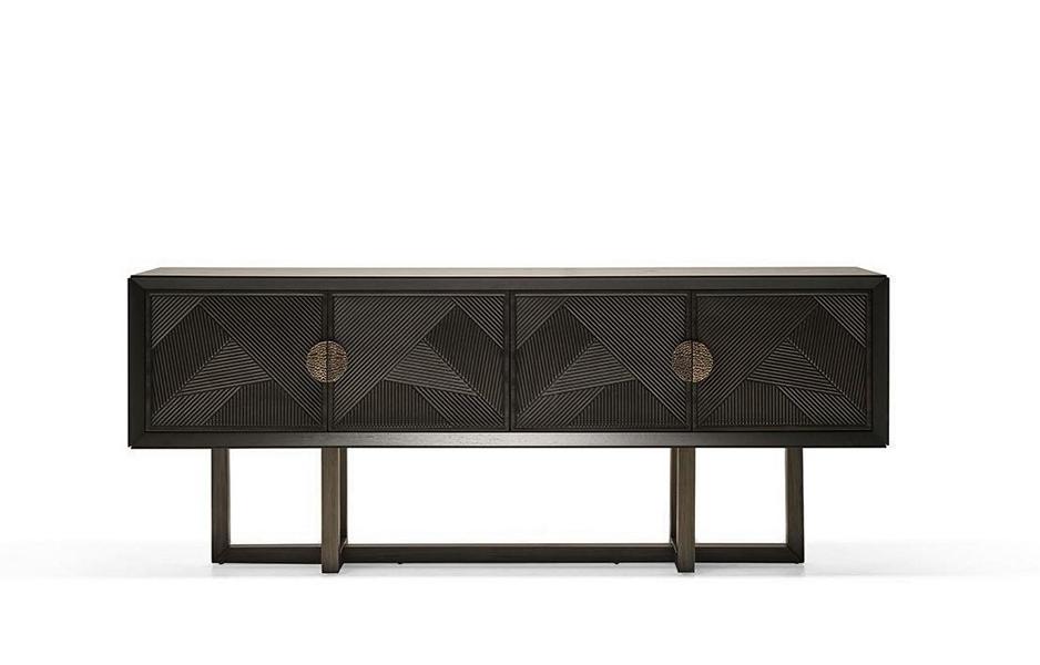 Elegantes braunes Holz TV-Lowboard modern und funktional