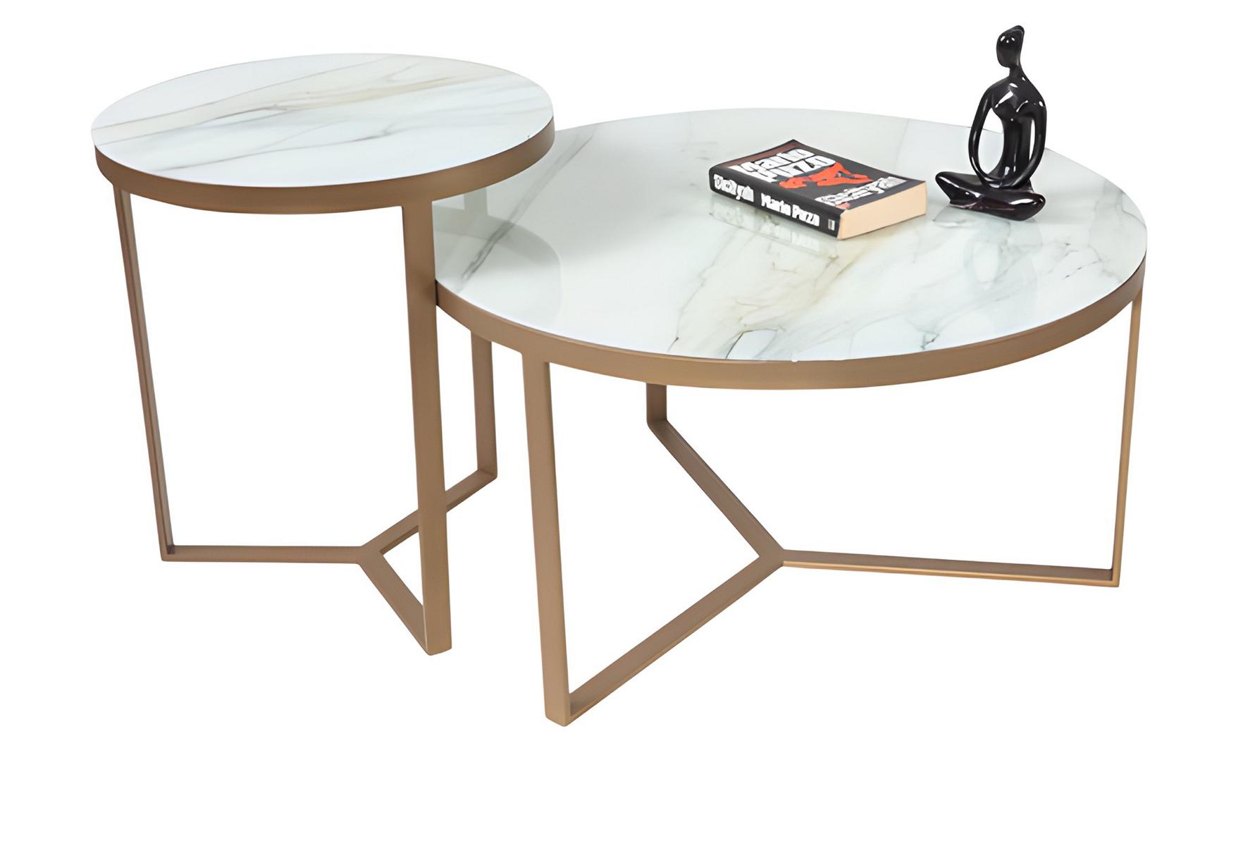 Runde Beistelltische - kompakt, optisch leicht und stilvoll 2tlg.
