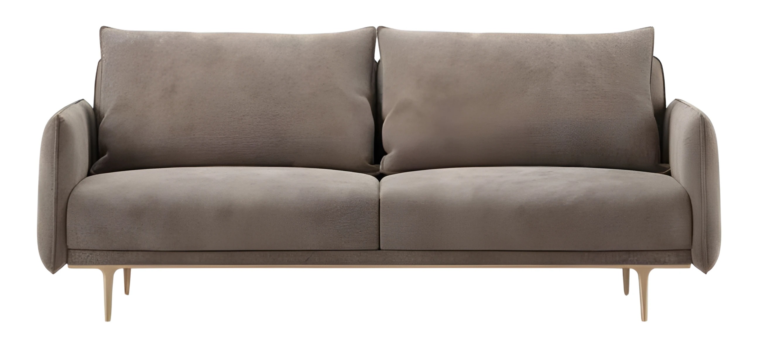 Elegantes graues Stoffsofa für Wohnzimmer im modernen Design