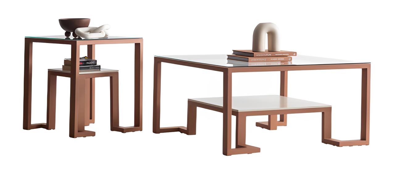 Satztisch Tischset Couchtisch und Beistelltisch 2tlg. Wohnzimmer Tisch