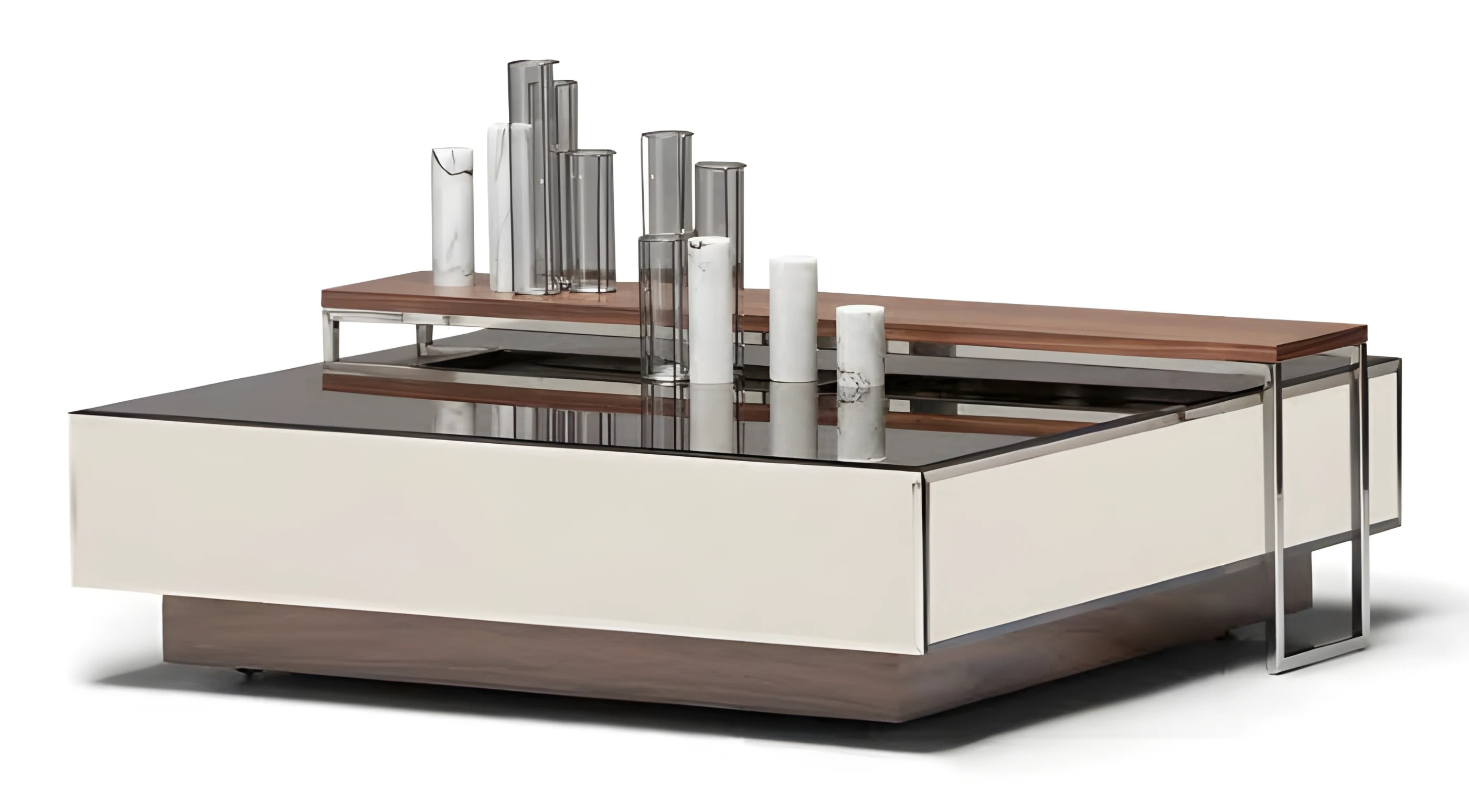 Moderner Couchtisch aus Holz in Braun