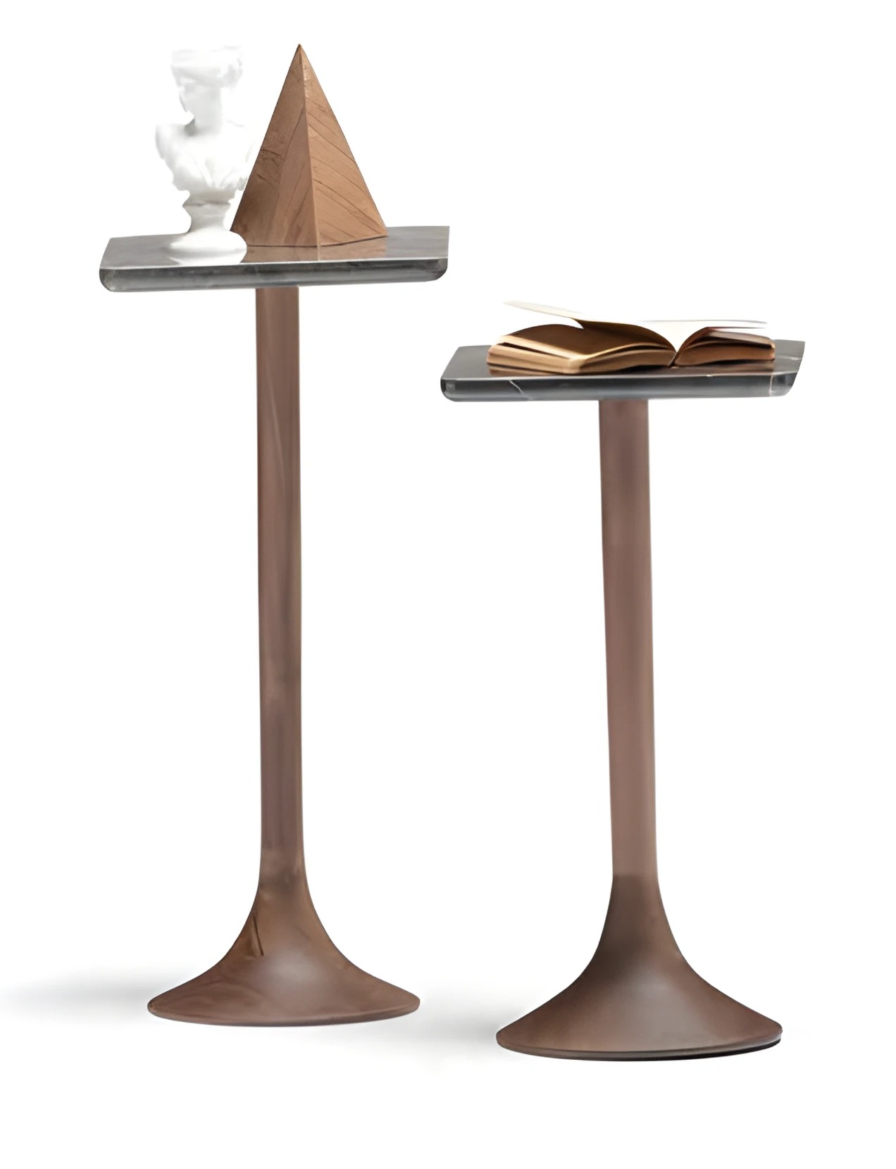 Beistelltisch-Set aus Holz in Braun modern eleganter Stil