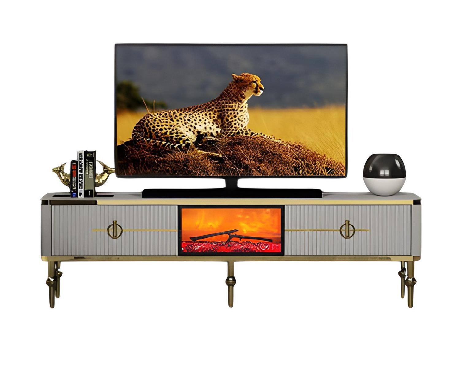 TV Lowboard Wohnzimmerschrank Fernsehtisch Sideboard Modern Stilvoll