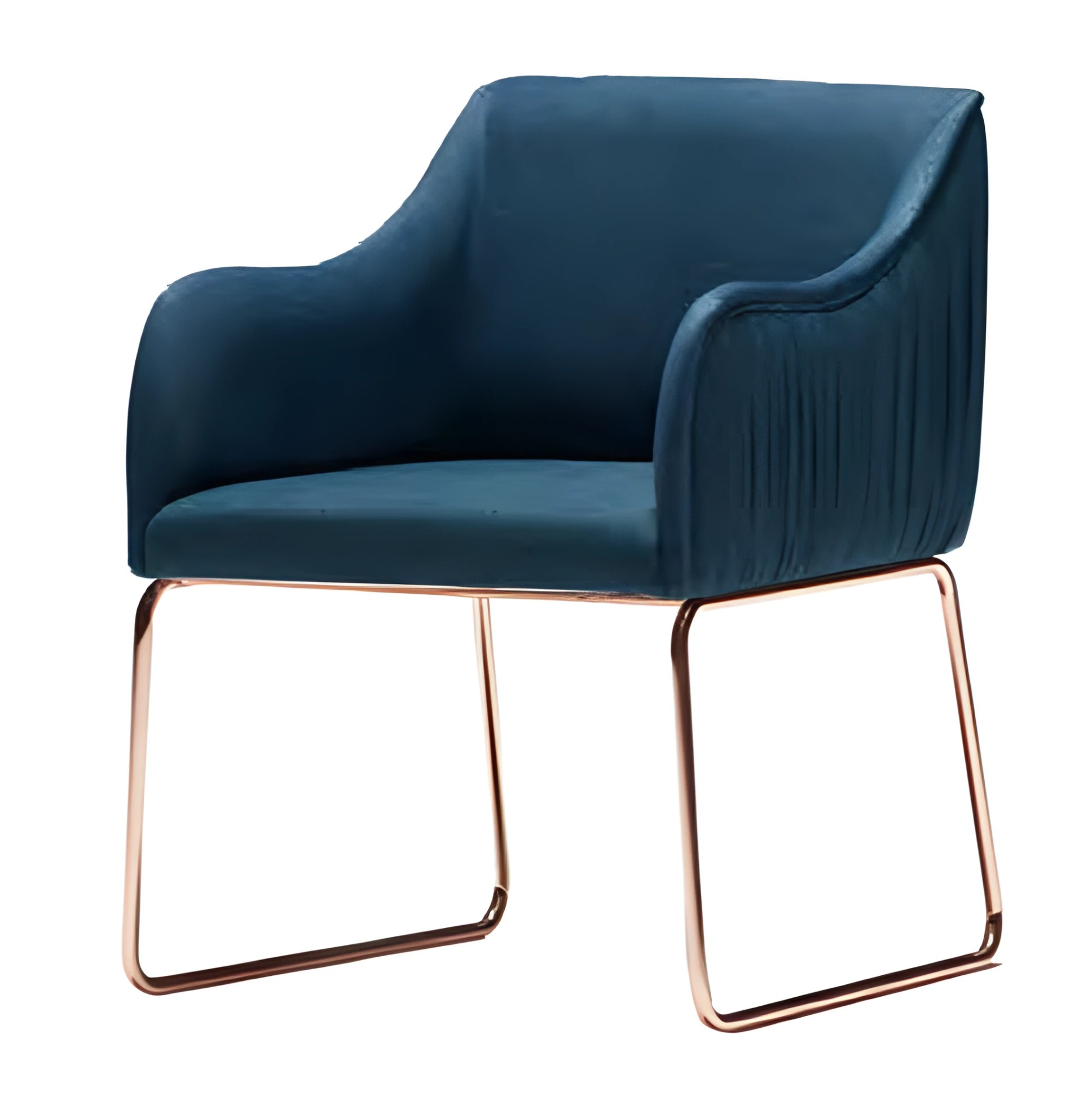 Blauer moderner Metallstuhl elegant und stilvoll