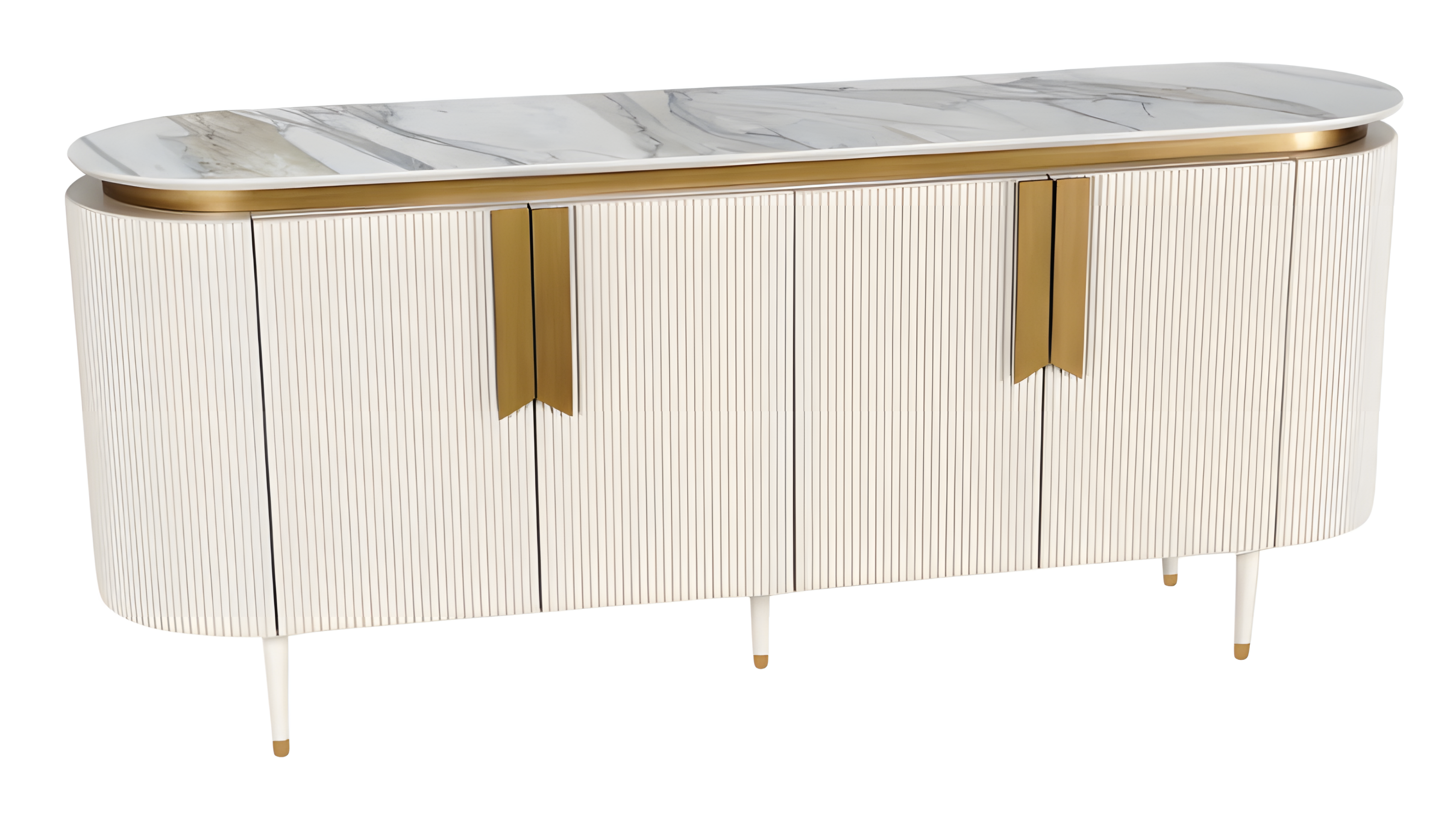 Elegantes beige Holz Sideboard im modernen Design
