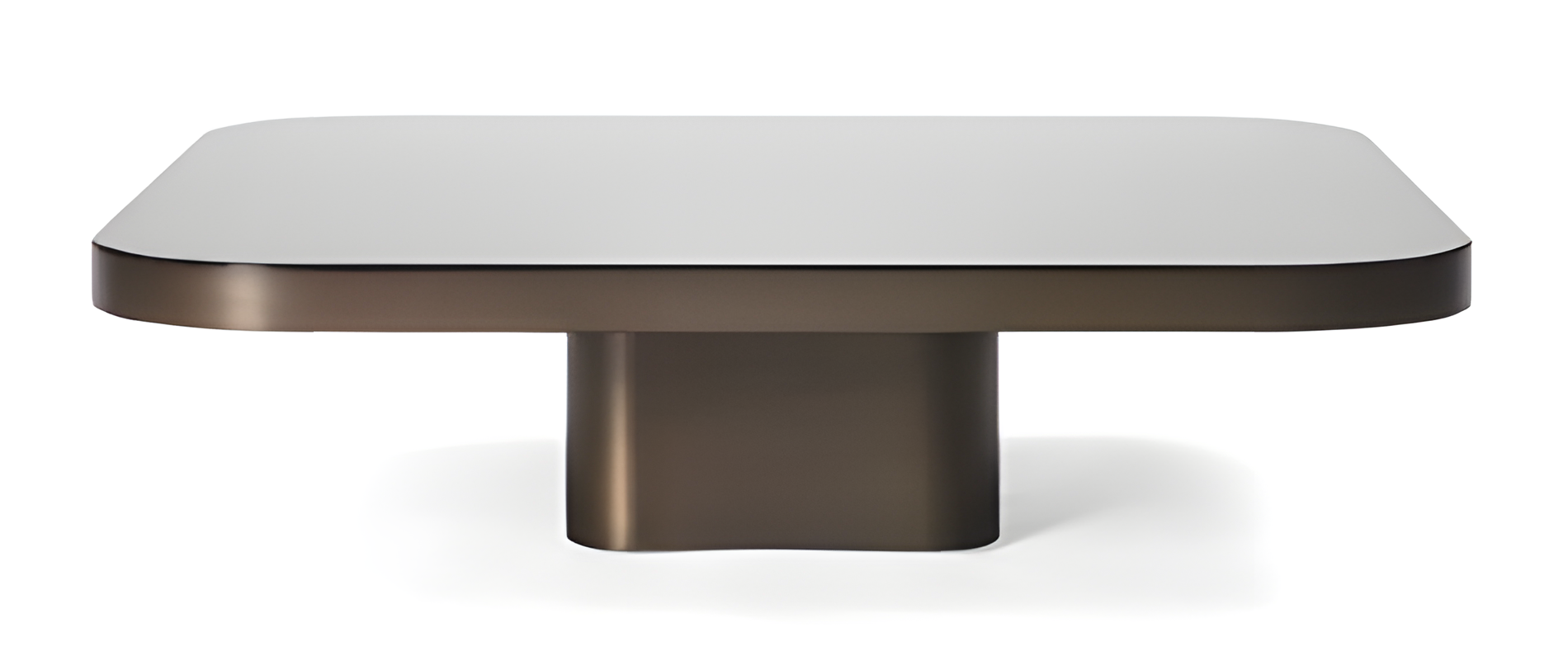 Quadratischer Couchtisch Säule 100x100 cm Design Wohnzimmer