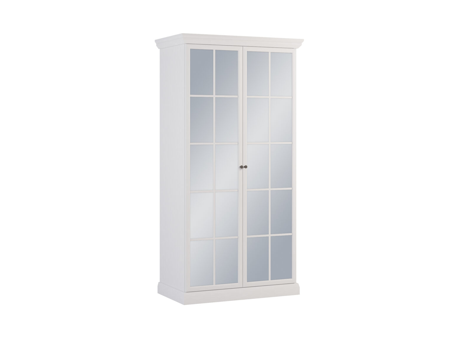 Kleiderschrank Stoff Garderobe mit Spiegel Spiegelschrank 2-türiger