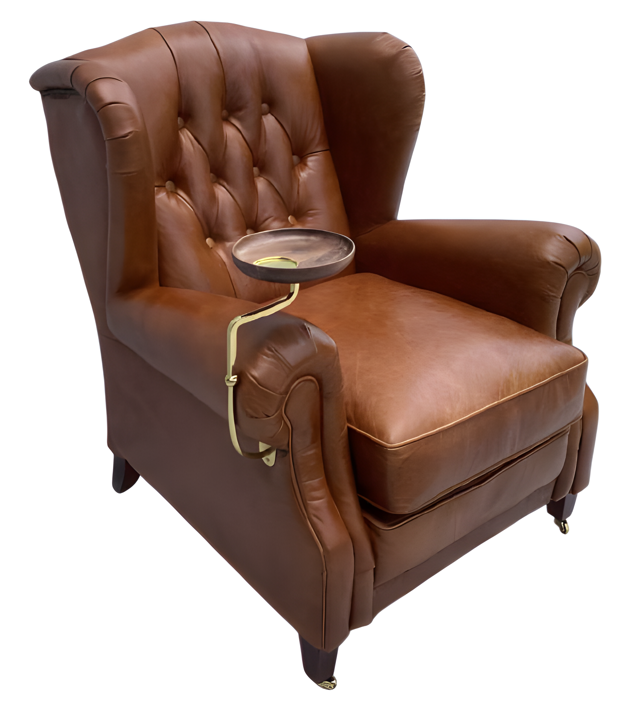 Chesterfield Lounge Sessel braun gepolstert Ohrensessel Möbel