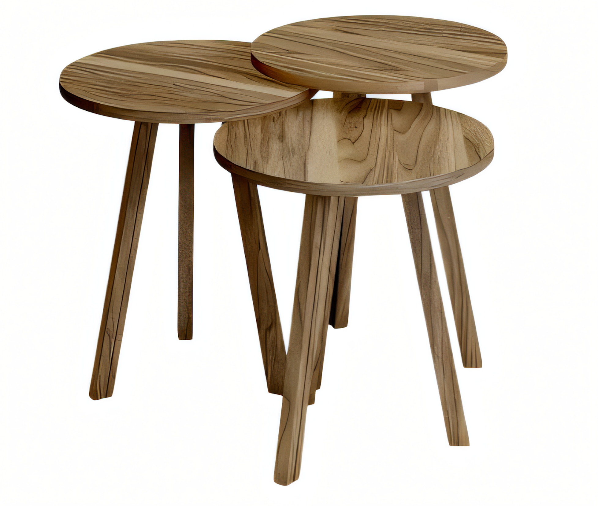 Elegantes braunes Holz Couchtisch-Set im stilvollen Design