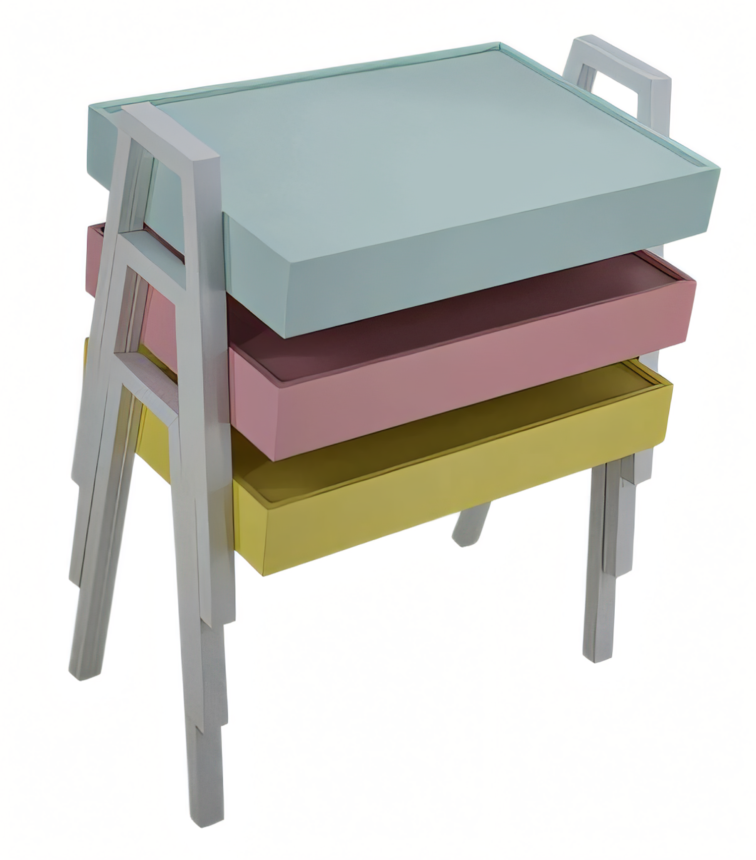 Mehrfarbiges Holz-Couchtisch-Set im modernen Design