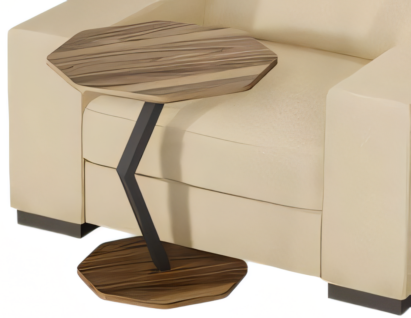 Beistelltisch aus Holz in Braun modern eleganter Wohnstil