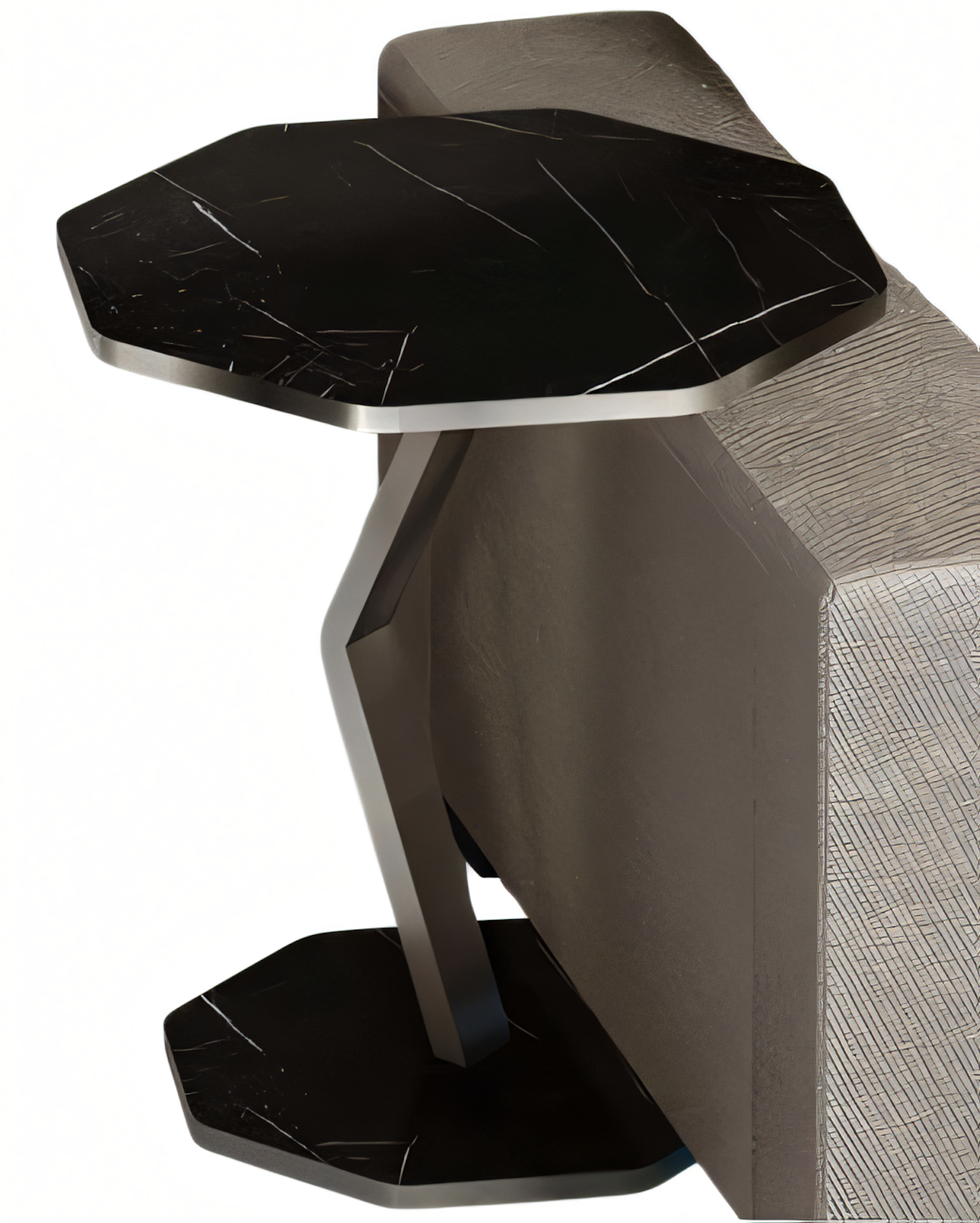 Eleganter schwarzer Beistelltisch aus Holz mit modernem Design