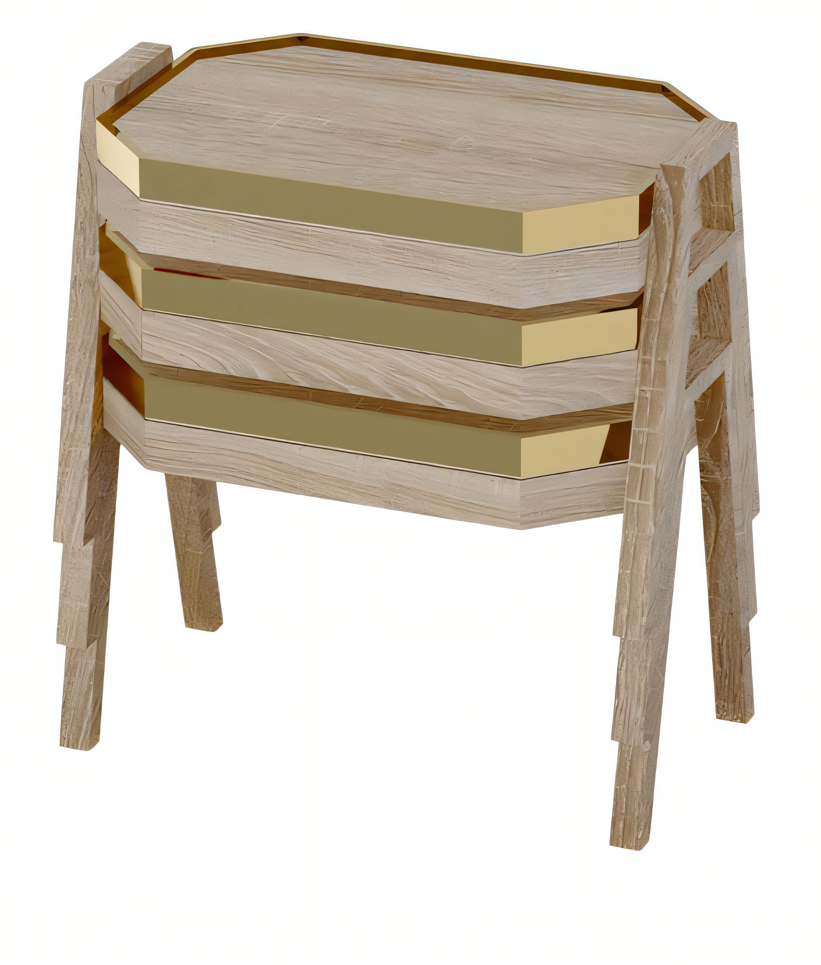 Couchtisch-Set aus Holz in Braun eleganter Stil