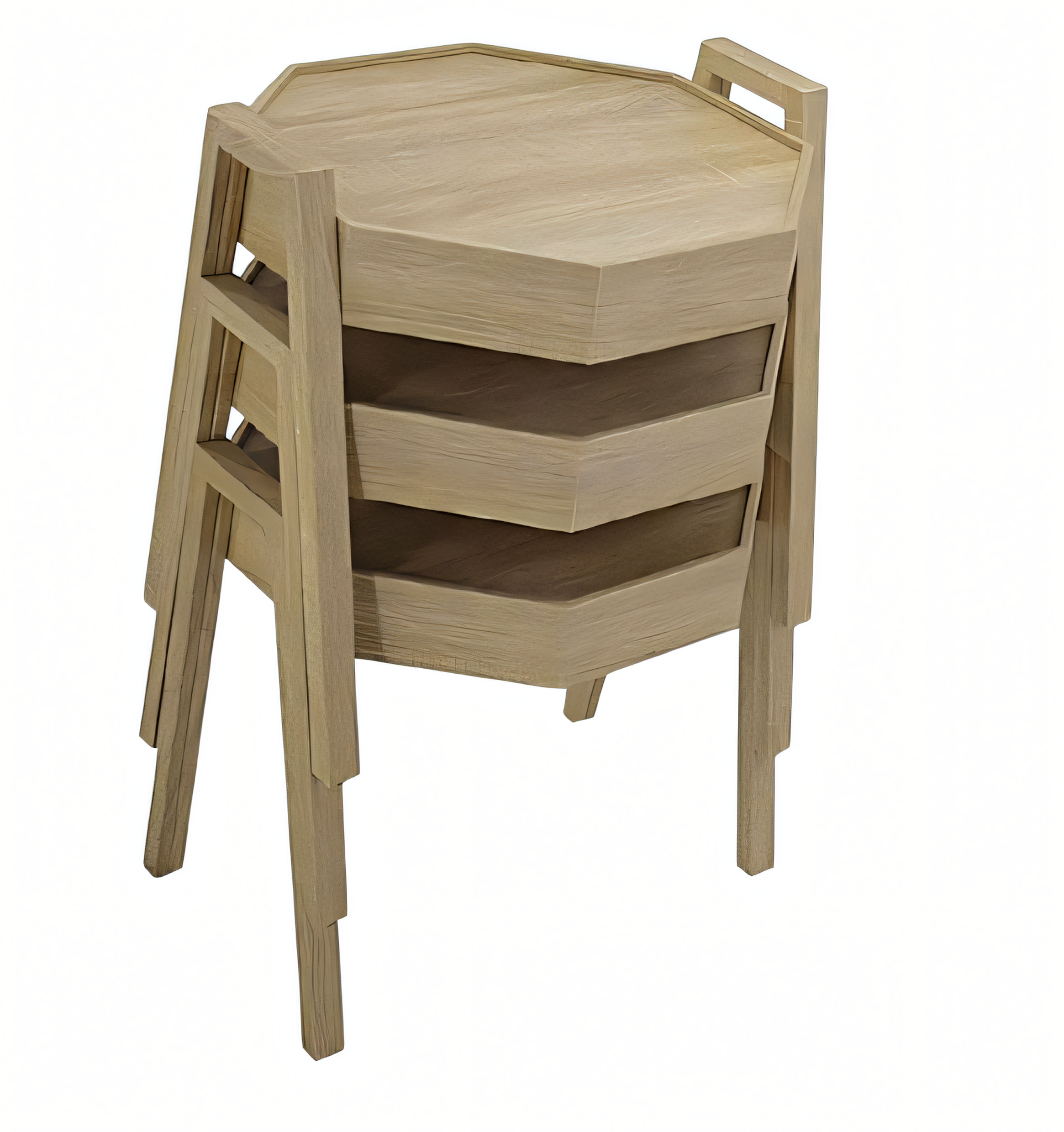 Couchtisch-Set aus Holz in Braun modern eleganter Wohnstil