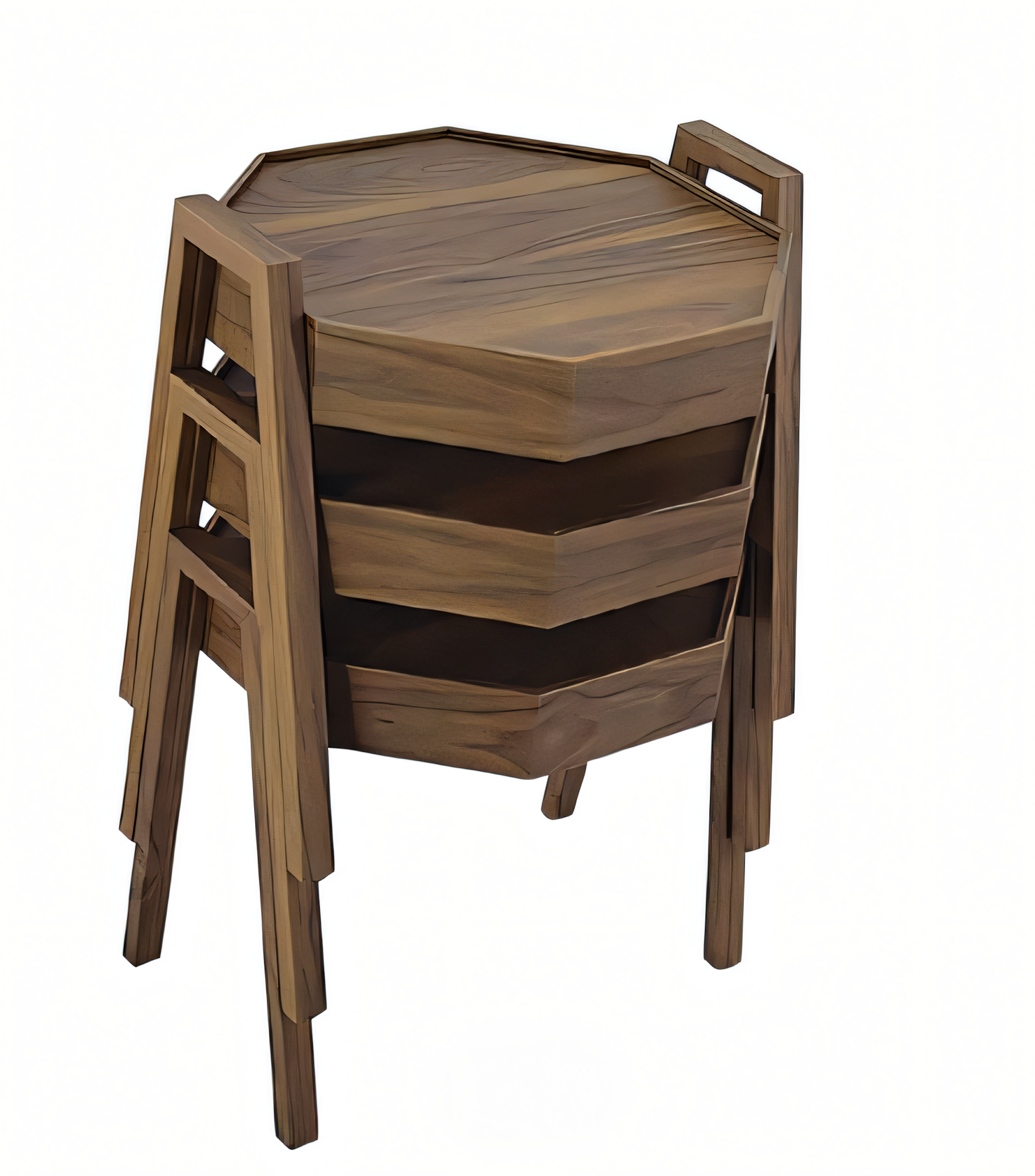 Couchtisch-Set aus Holz in Braun modern elegant