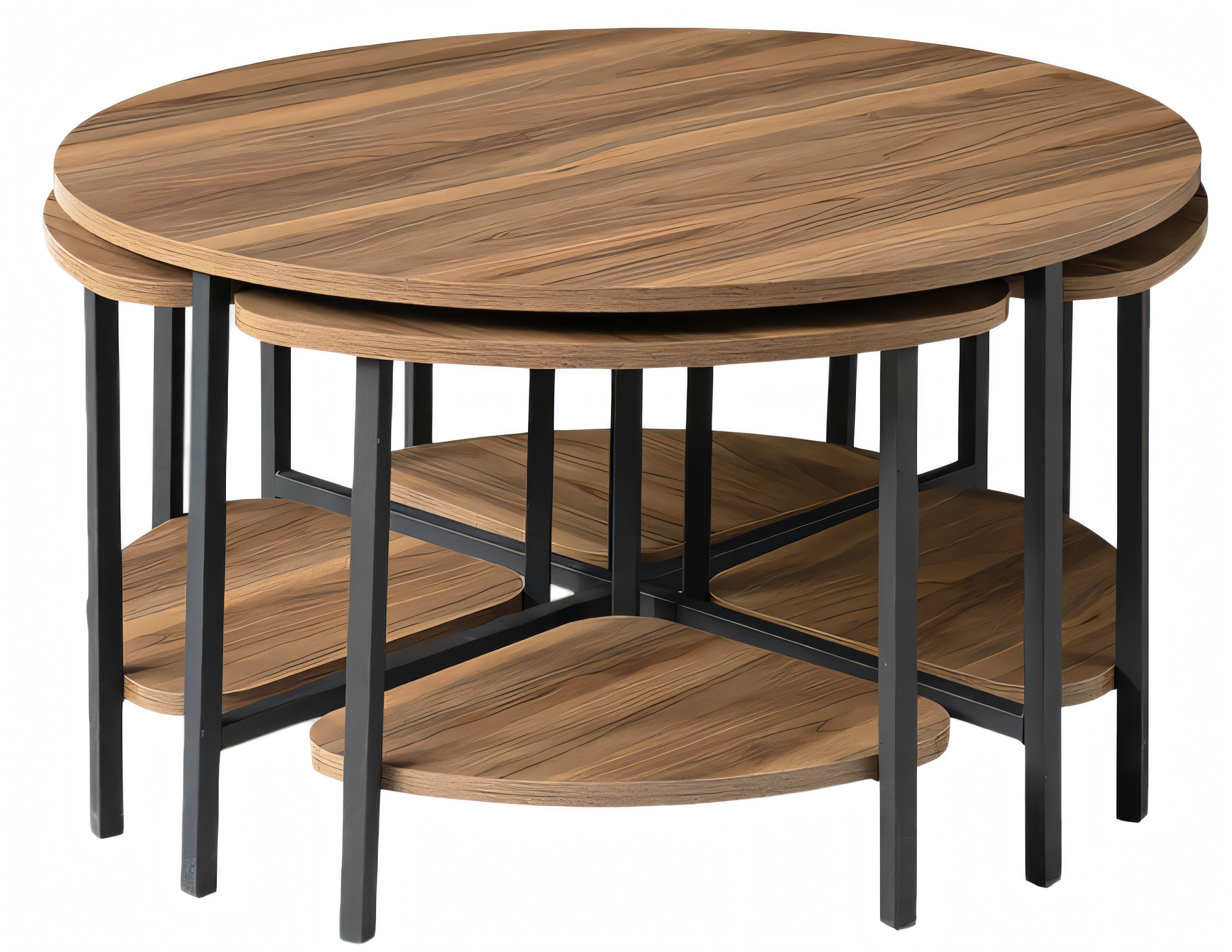 Eleganter brauner Holz-Couchtisch mit stilvollem Design