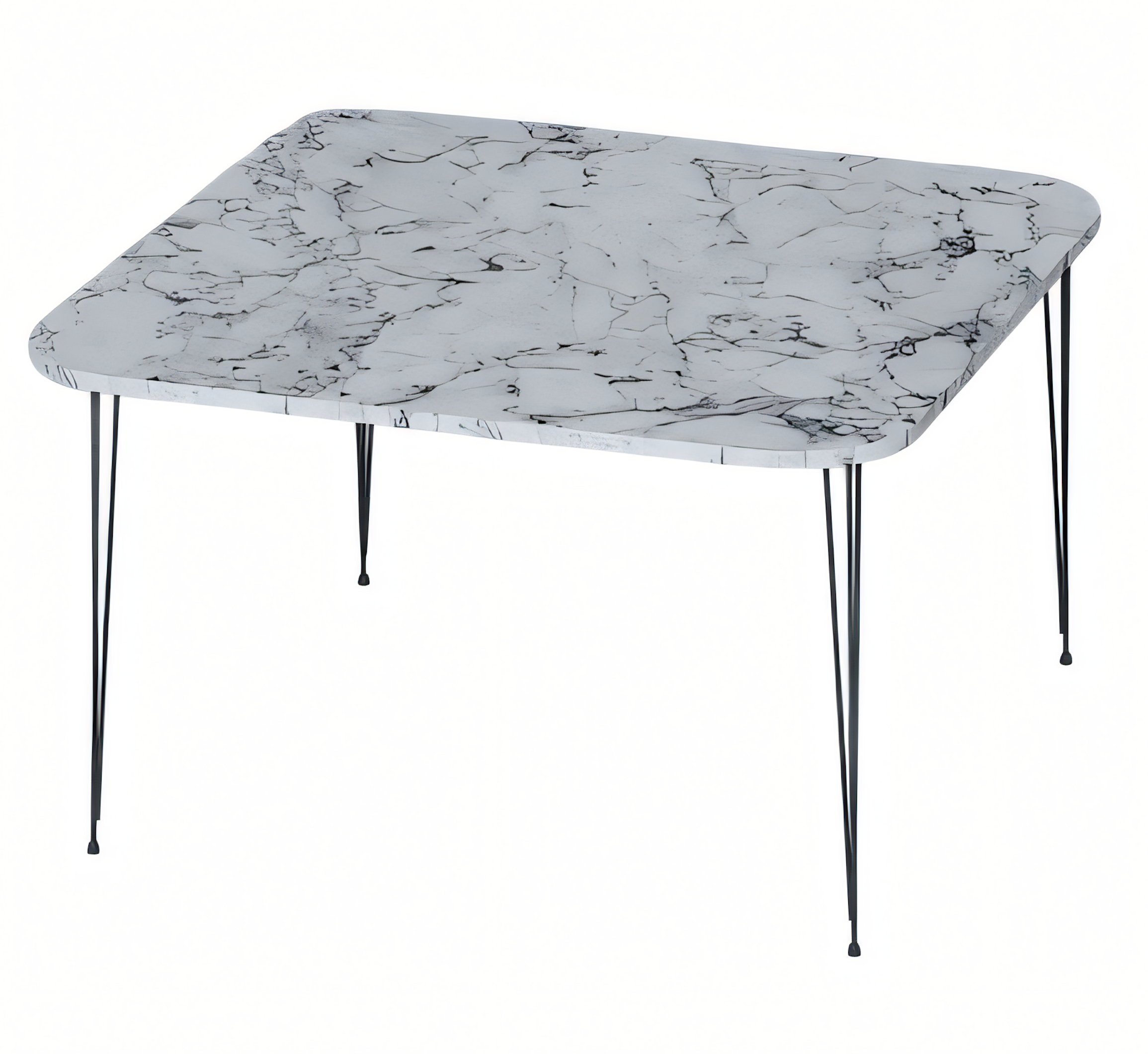 Weißer Holz-Couchtisch im modernen Design