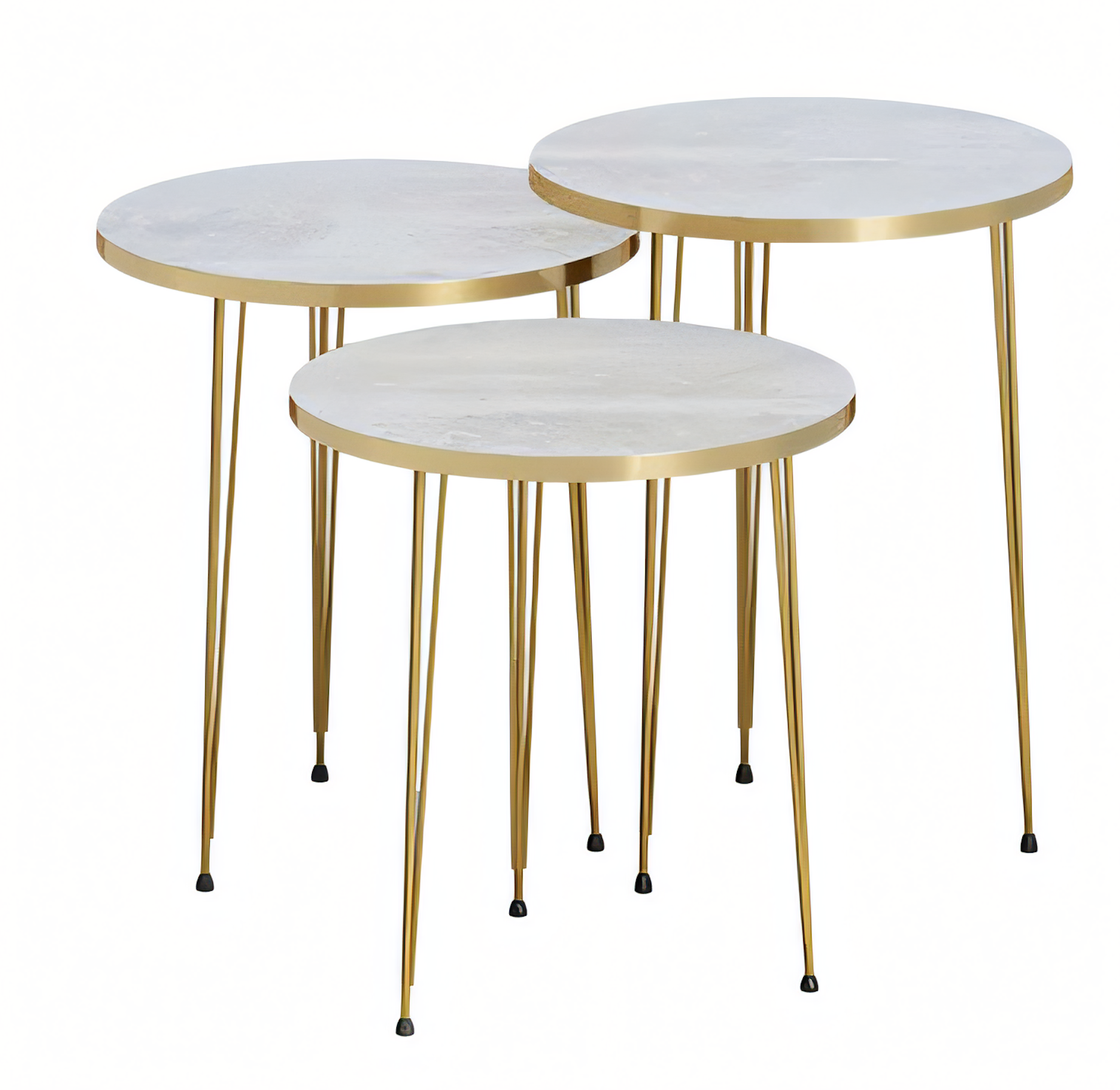 Moderner Beiger Couchtisch aus Holz und Edelstahl