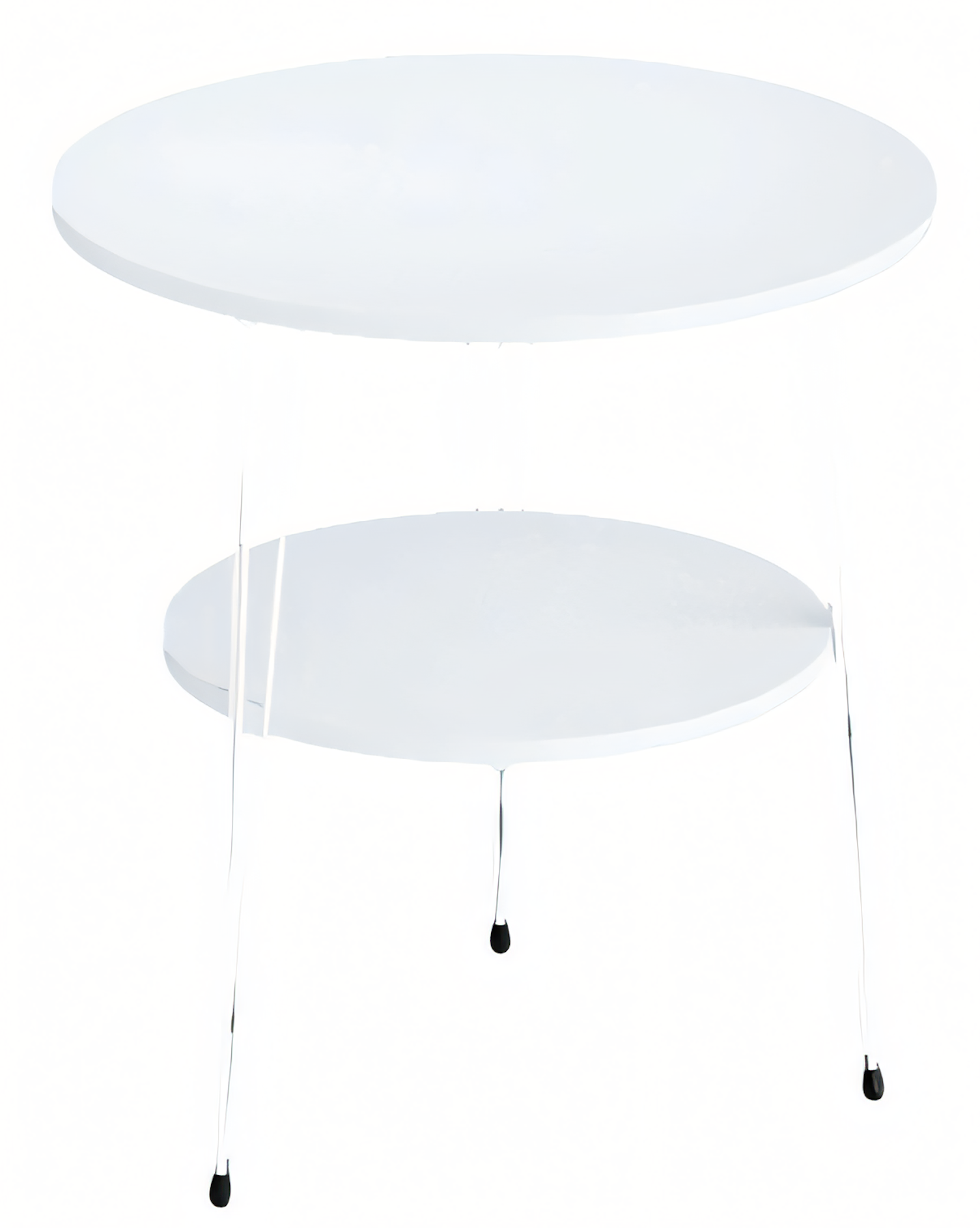 Moderner Beistelltisch aus Metall in Weiß