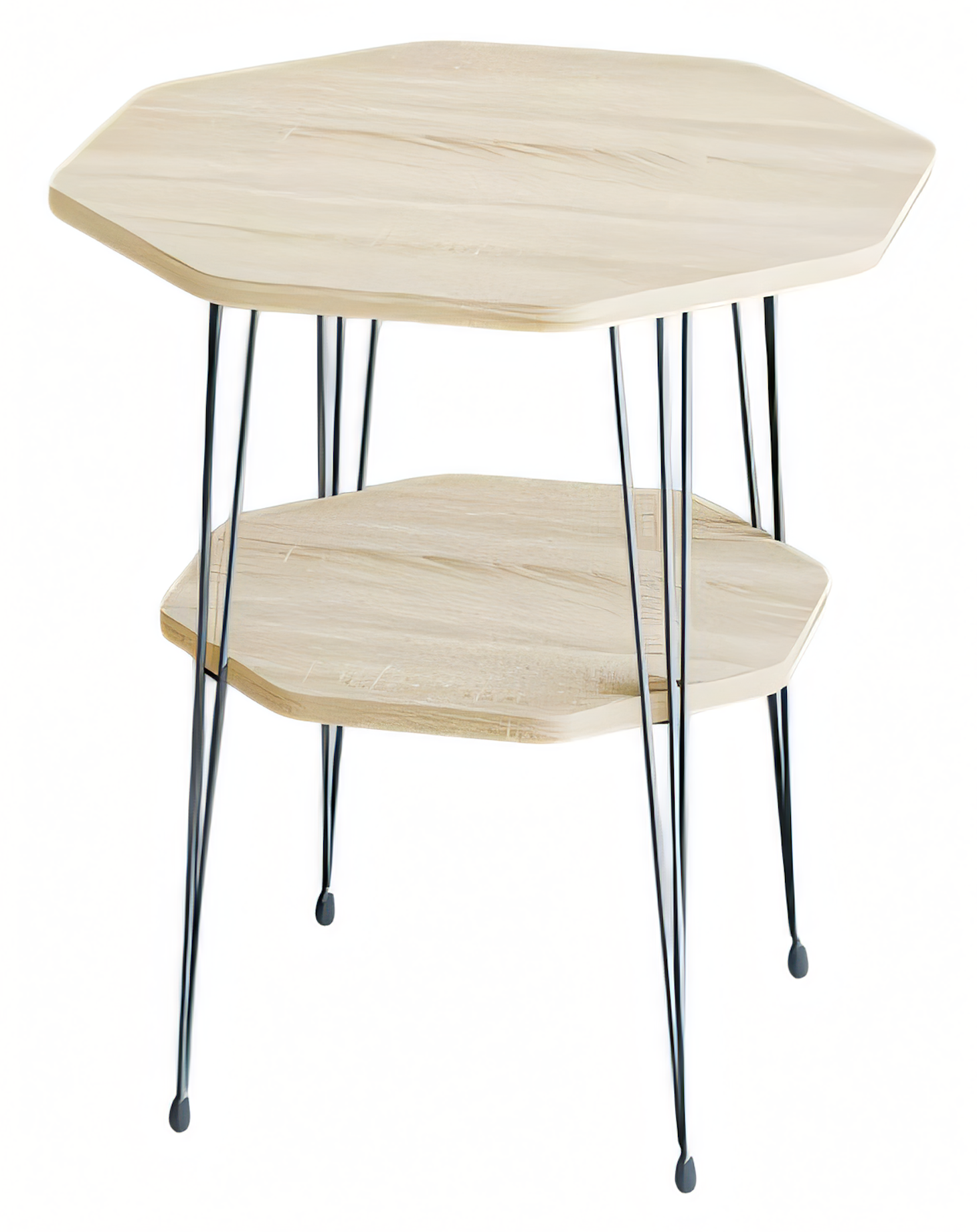 Beistelltisch aus Metall in Beige modern eleganter Stil