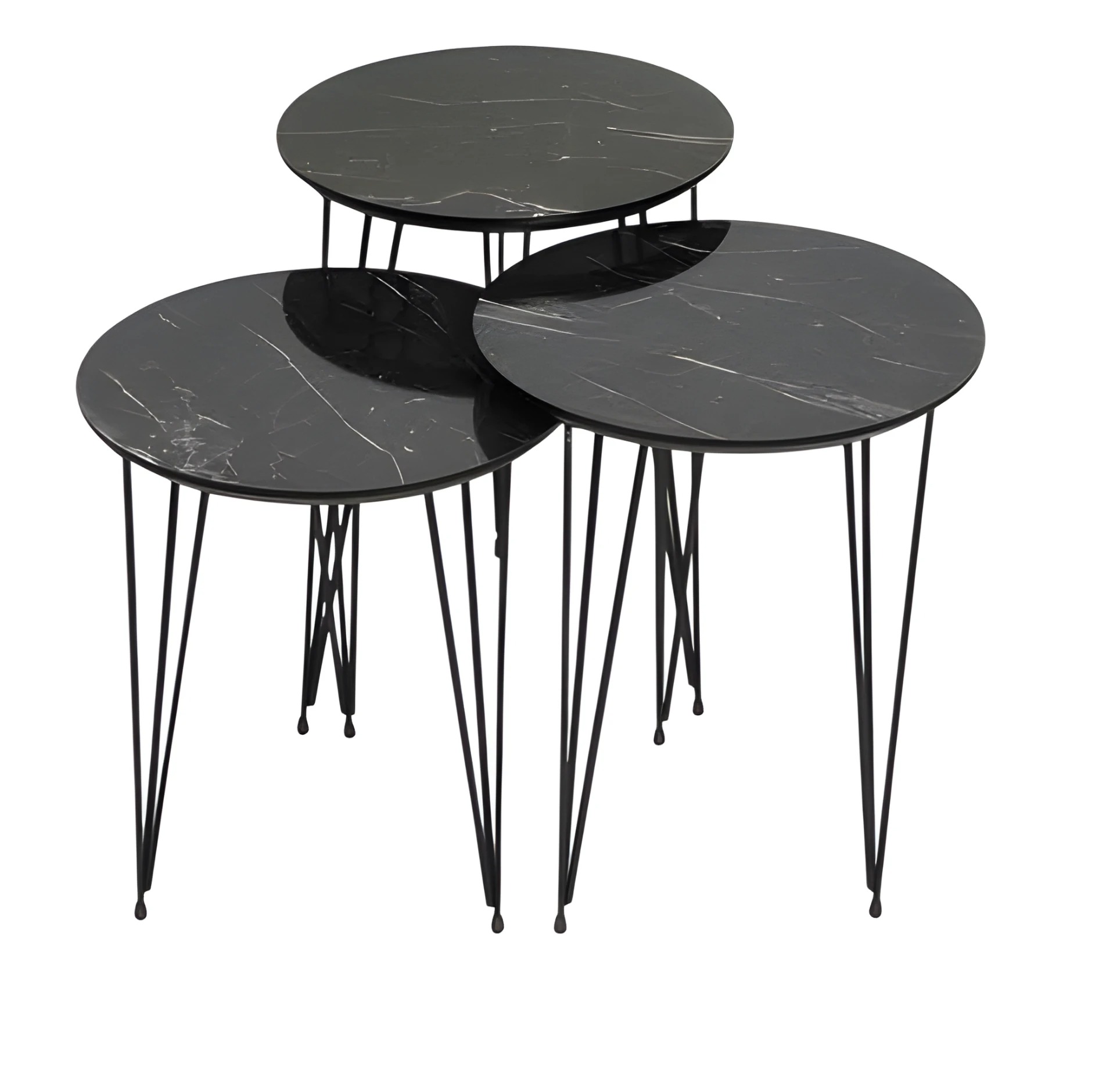 Schwarze Holztisch im modernen Design