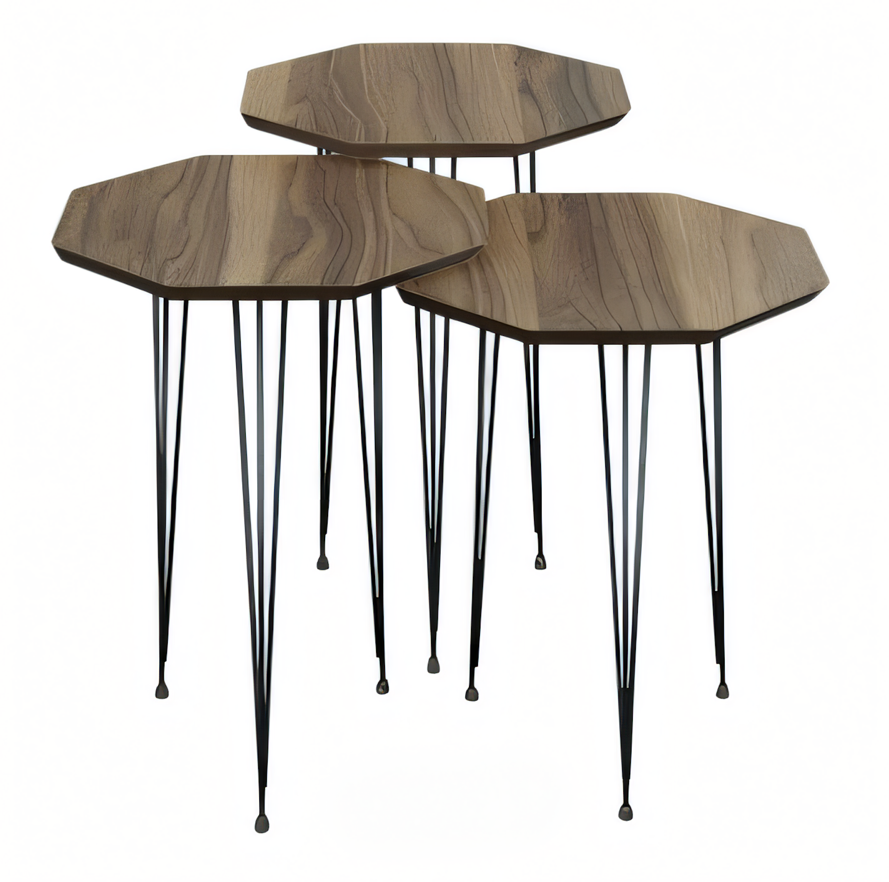 Eleganter Brauner Holz-Beistelltisch für Wohnzimmer und Schlafzimmer