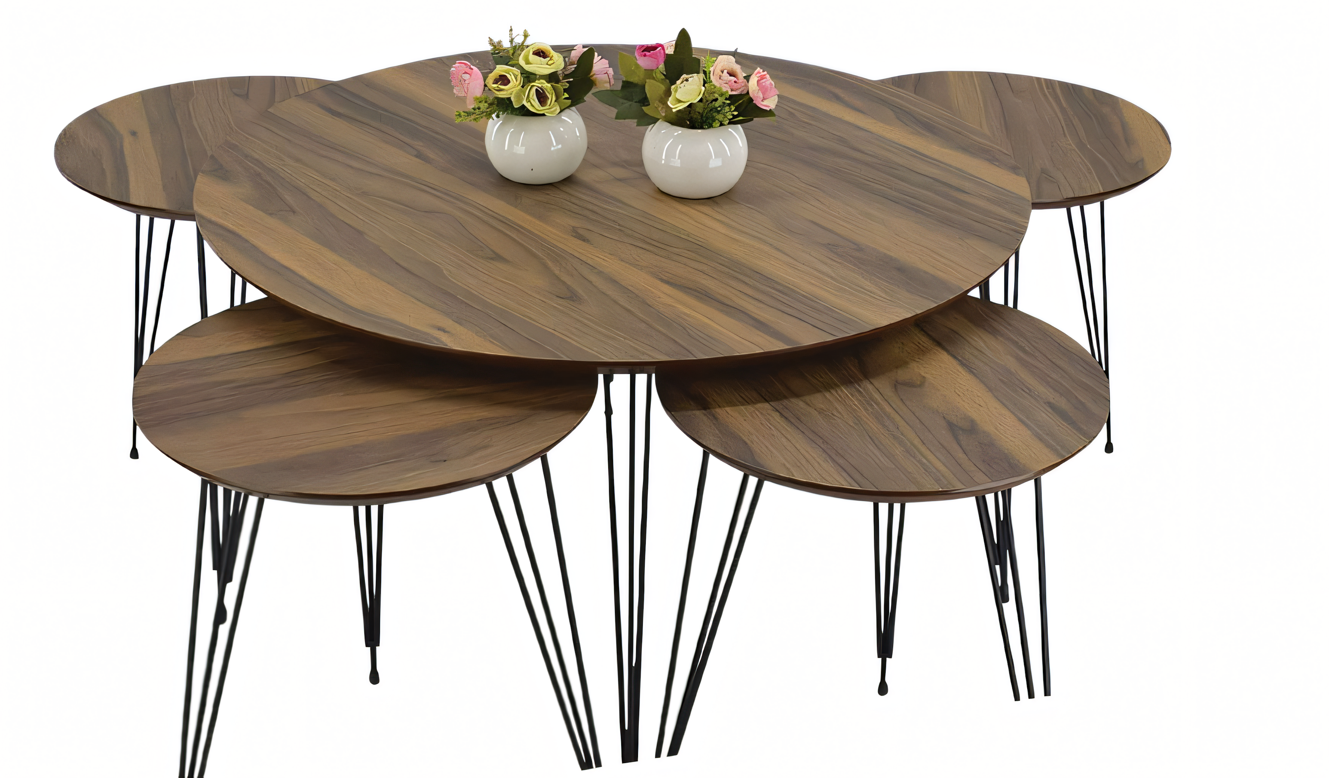 Eleganter brauner Holztisch mit stilvollem Design für Wohnzimmer