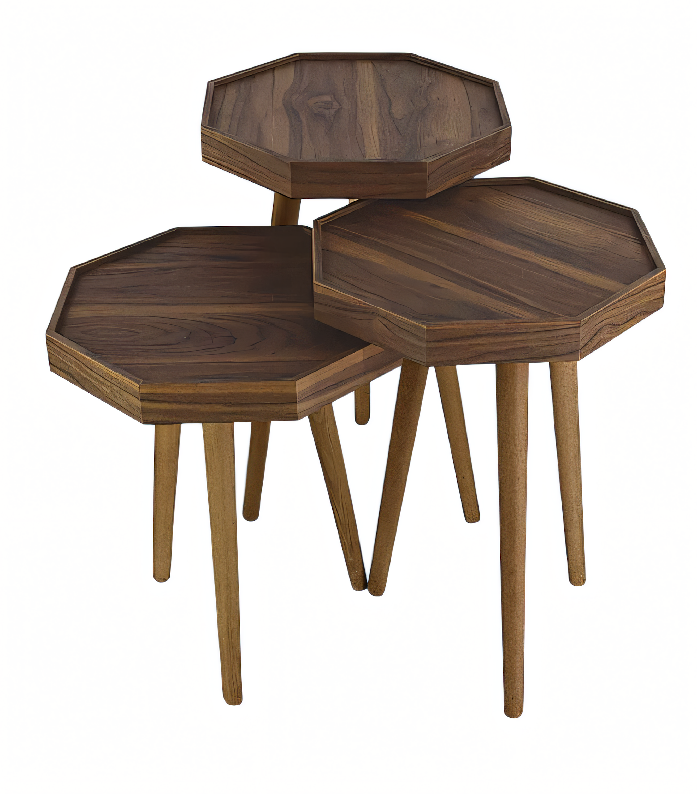 Eleganter Beistelltisch aus Holz in Braun für Wohnzimmer