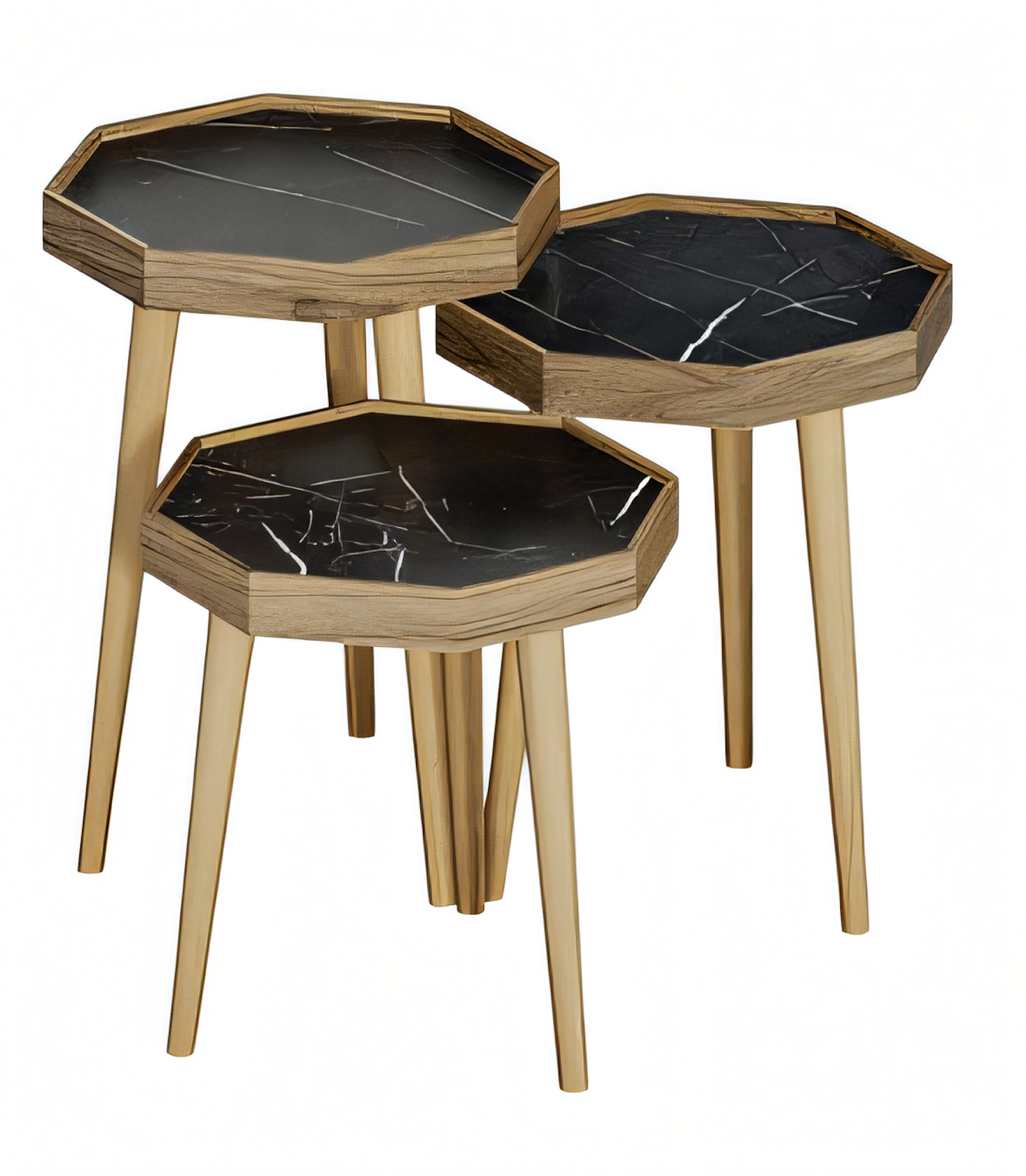 Schwarze Holz Beistelltische modern, stilvoll, kompakt